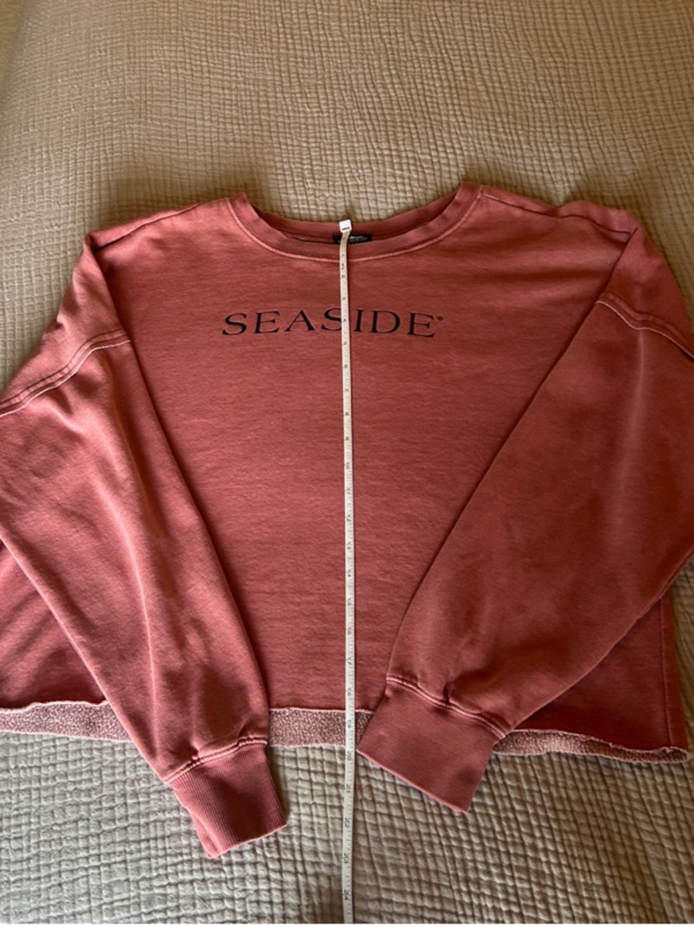 Seaside Women's Dusty Rose Cropped Sweatshirt - Picture 3 of 3